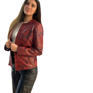 Chaqueta Cuero Roja